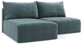 Тюркоазен разтегателен ъглов диван с място за съхранение (ляв ъгъл) Kalena – Makamii