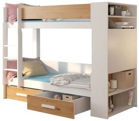 Двуетажно легло Sveg-200 x 90-White-Artisan