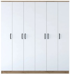Гардероб BA114, цвят Орех Бял