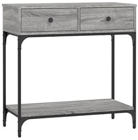 833401 vidaXL Конзолна маса, сив сонома, 75x34,5x75 см, инженерно дърво
