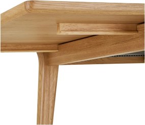 Сгъваема трапезна маса с допълнителна плоча от декор от дъб 90x180 cm Darwin – House Nordic