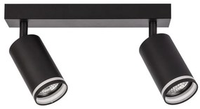 Точково осветително тяло PIPE 2xGU10/10W/230V, черно
