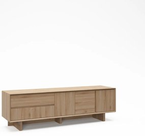 Маса за телевизор от дъбов декор в естествен цвят 180x55x45 cm Carpi – Marckeric