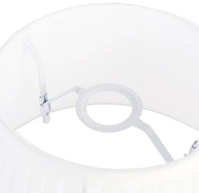 Плисиран абажур бял кръгъл наклонен 35/21/20