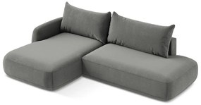 Сив сгъваем ъглов диван (ляв ъгъл) Hale – Makamii