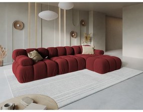 Червен кадифен диван 285 cm Bellis - Micadoni Home
