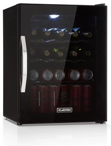 Klarstein Beersafe L Onyx, охладител за напитки, D, LED, метални решетки, стъклена врата, черен