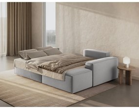 Светлосив разтегателен ъглов диван (десен ъгъл) Jodie – Micadoni Home