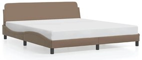 373242 vidaXL Рамка за легло Dover, капучино, 180x200 см, изкуствена кожа