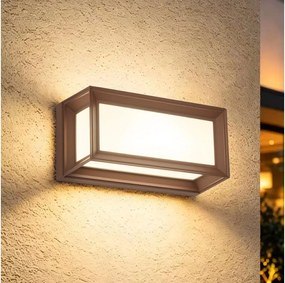 Brilagi - LED външна стенна лампа с сензор PARKER LED/12W/230V кафява IP44