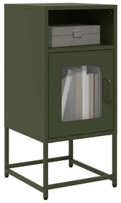 853414 vidaXL Нощно шкафче маслиненозелено 36x39x78 cm