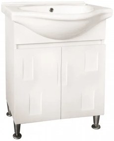 Долен шкаф за баня ICP 6592, PVC, бял, с умивалник, 65x51x85см