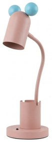 Светлосиньо-розова настолна лампа с метален абажур (височина 50 см) Mouse - GTV