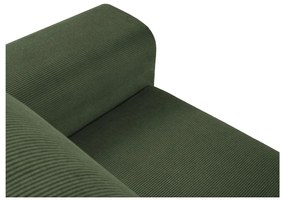 Зелен разтегателен ъглов диван с място за съхранение от рипсено кадифе (ляв ъгъл) Kyoto – Cosmopolitan Design