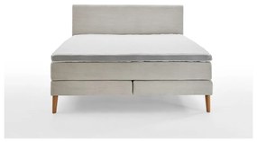 Бежово тапицирано двойно легло 160x200 cm Linea - Meise Möbel