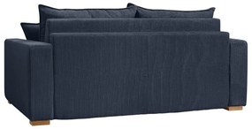 Тъмносин разтегателен диван от рипсено кадифе 225 cm Augustin – Bobochic Paris