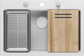 гранитна мивка MARC 110 WORKSTATION White