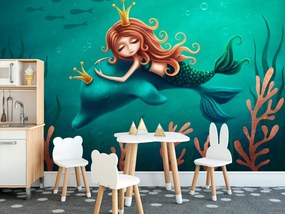 Тапет – Морска фея с делфин