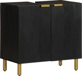 4017667 vidaXL Шкаф за баня, черен, 62x33x58 см, инженерно дърво