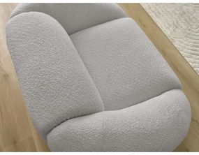 Светлосиво кресло от букле Tina – Bobochic Paris