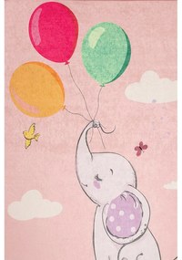 Розов детски нехлъзгащ се килим , 140 x 190 cm Balloons - Conceptum Hypnose