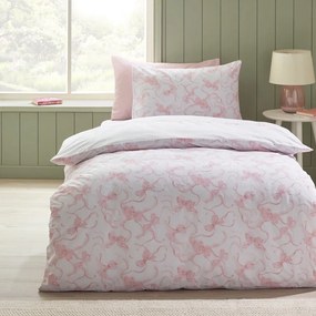 Бяло единично спално бельо 135x200 cm Bow Embroidery – Catherine Lansfield