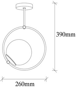 Черно метално висящо осветително тяло Opviq lights Erasto - Opviq lights