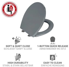 Тоалетна чиния с автоматично затваряне 37 x 44,5 см Ostuni – Wenko