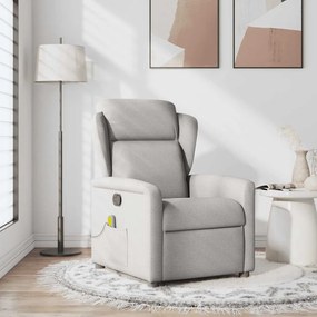 4015595 vidaXL Масажен стол за лежанка Cloud Grey Fabric
