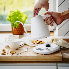 Електрическа кана Adler AD 1349W, 1100W, 1 л, 40-100 C, Поддържане на топлината, LED дисплей, Бял