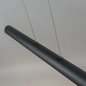 Висяща лампа черна със златен интериор с LED - Balo 4