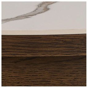 Кръгла масичка за кафе с керамичен плот в бежов и тъмнокафяв цвят ø 90 cm Southampton – Actona