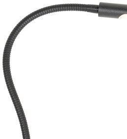 Скръцваща настолна лампа черна с LED с сензорен димер - Lionard