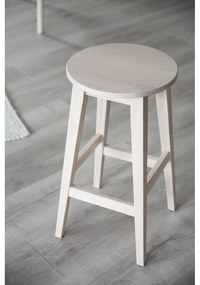 Бар стол от масивен дъб в естествен цвят (височина на седалката 65 cm) Austin – Rowico
