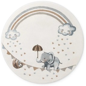 Кремав детски килим ø160 cm Walk like an Elephant Rainbow – Villeroy&amp;Boch