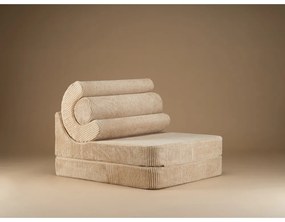 Светлокафяв детски стол от рипсено кадифе Flipster – Wigiwama