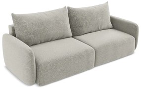 Светлосив разтегателен диван с място за съхранение 238 cm Kalena – Makamii