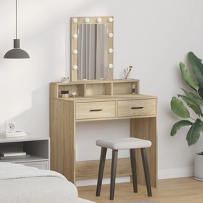 Sonata H Тоалета с LED лампи Сонома Дъб 79x41x140 см