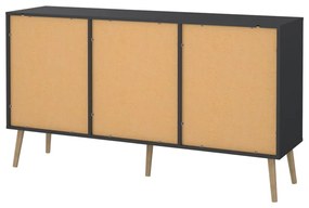 Нисък скрин в антрацит 149x82 cm Bodo - Tvilum