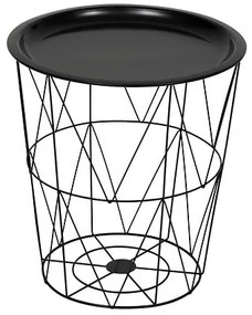 Помощна маса atmosphera Kumi, Метал, Ø37 cm - Черен