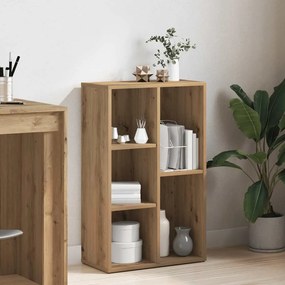 855781 vidaXL Библиотека, дъб артизан, 50x25x80 см, инженерно дърво