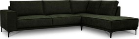 Зелен шенилов ъглов диван (десен ъгъл/L форма) Copenhagen – Scandic