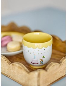 Жълта/кремава глинена детска чаша 150 ml Celebrate – Bloomingville Mini