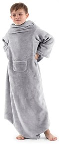 Сиво детско одеяло с ръкави Lazykids Lazy Kids - DecoKing