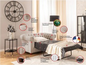 Бежов кадифен разтегателен диван 148 cm York Blik – Ropez