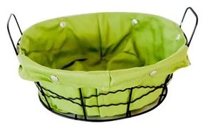 Панер кръгъл метал/текстил ф23x8см зелен (VH12) - Horecano