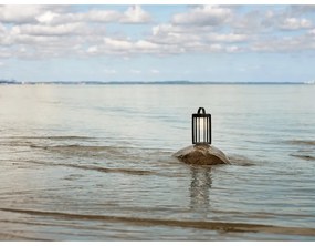 Черен екстериорен LED фенер с USB (височина 30 cm) Firefly – Zone