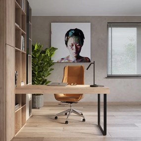 Черна настолна лампа (височина 43 cm) Fideus – Sollux