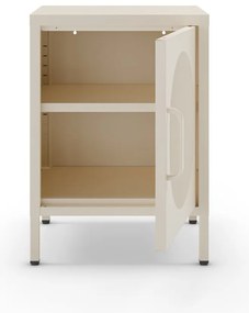 Кремаво метално нощно шкафче Diora – Marckeric