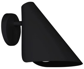 Черна стенна лампа, височина 16 cm Lisboa - SULION